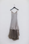 Marc Le Bihan Knitted Frill Tulle Dress Collection Two-layer Tulle French Handmade MLB-2104-QIANHE BEIGE Light Brown 2104
